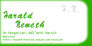 harald nemeth business card